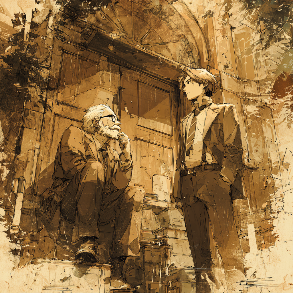 探偵小説の世界観を描いたイラスト